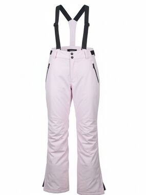 Arctic Queen Pink Women's Boot-Cut Ski/snow Pants with Black Suspenders
